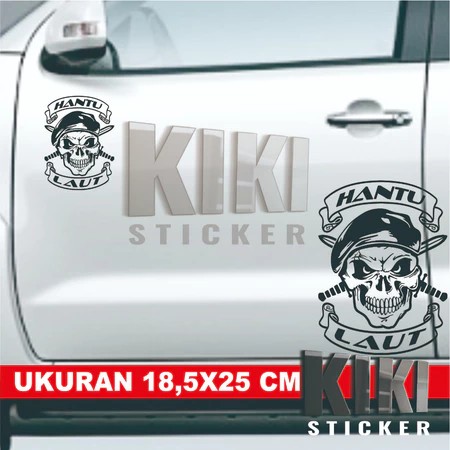 Gambar 3 - CUTTING STICKER KACA MOBIL PINTU BODY ATAU VISOR MOTOR - STIKER HANTU LAUT