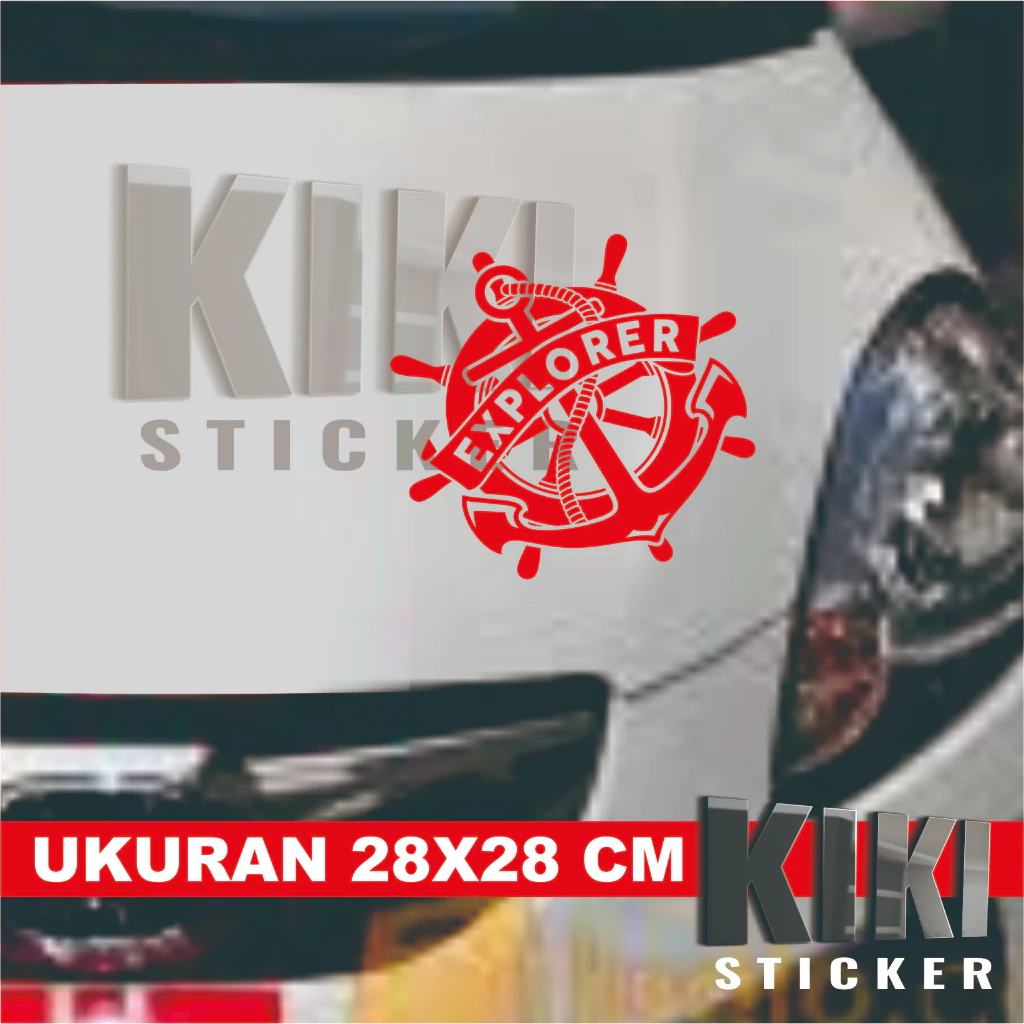 Gambar 2 - CUTTING STICKER KACA MOBIL KAP BODY PINTU -STIKER JANGKAR KEMUDI EXPLORER