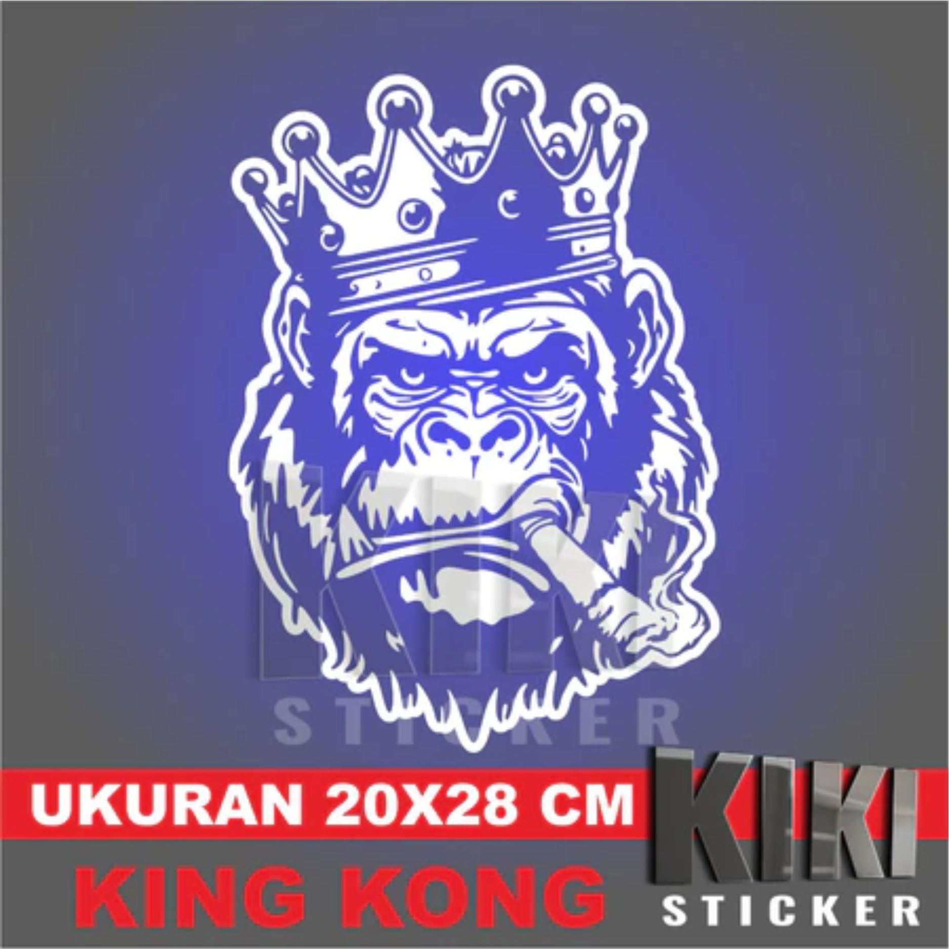 CUTTING STICKER KACA MOBIL BODY ATAU VISOR MOTOR STIKER KING KONG